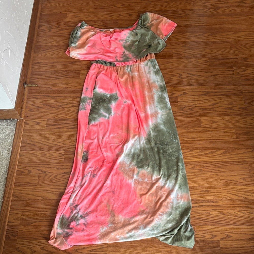 Celeste tie-dye maxi dress